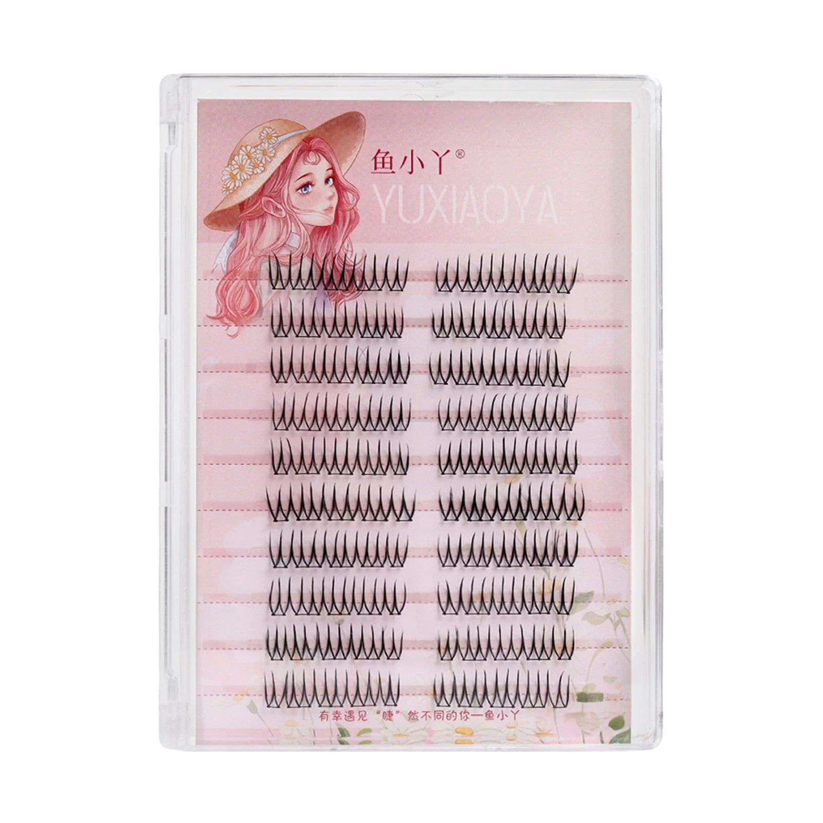 U-shaped Segmented Kpop False Eyelashes Korean Cluster Natural Individual Lash DIY Large Capacity Eyelash Manga Black Stem