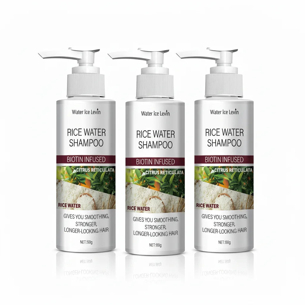 Rice Water Shampoo with Biotin & Keratin - Smoothing & Strengthening, Citrus Freshness, Winter Hair Therapy, Long-Looking Hair