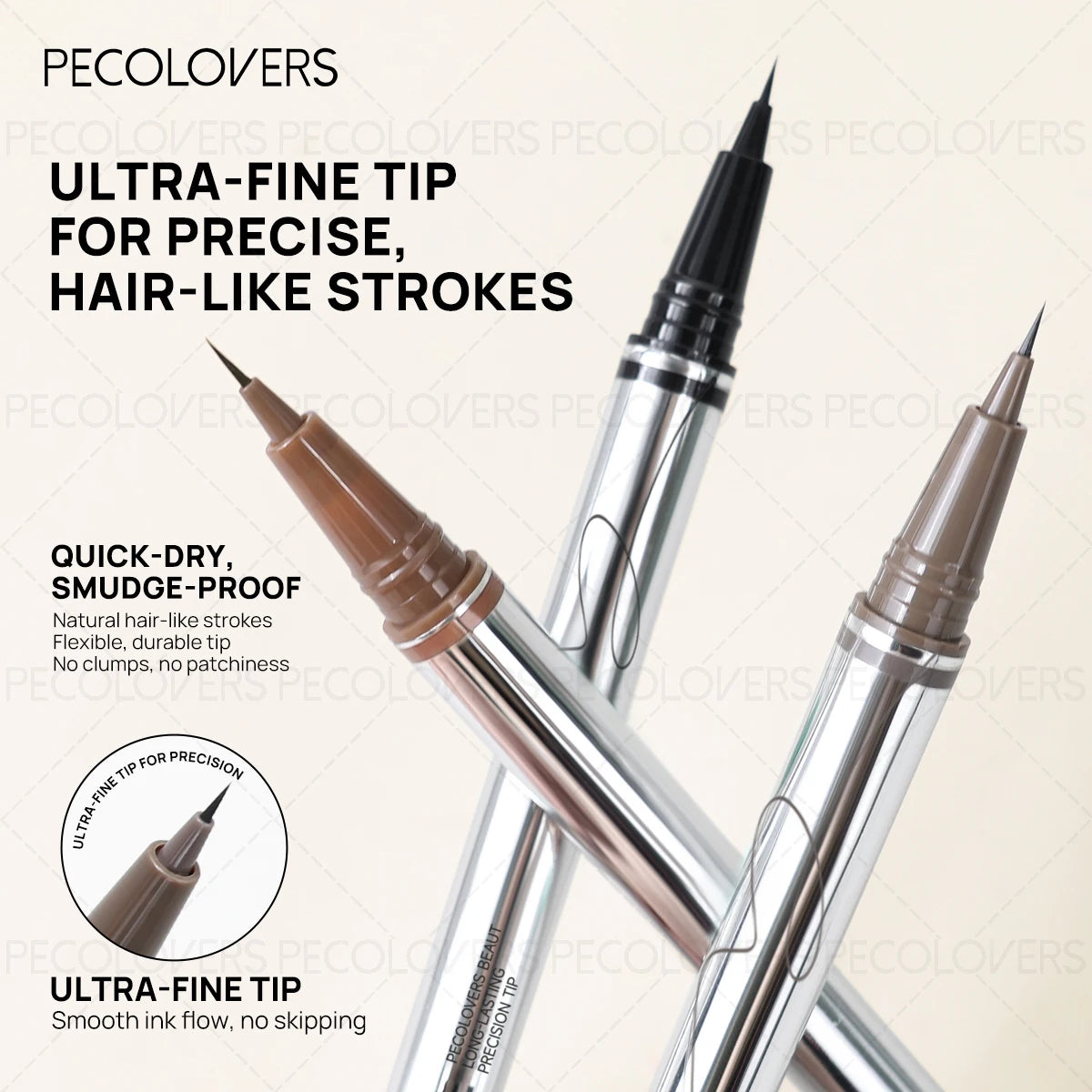 1PC Long-Lasting Waterproof Eyebrow Pencils - Precision Microblading Liquid Eyebrow Tattoo Pencils with Fine Tips for Sketching