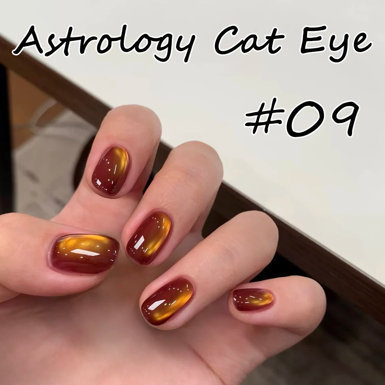 WS 10ML Sunlight Cat Eye Gel Nail Polish Autumn Winter Whitening Wine Red Color Light Sunset Glow Cat Eye Glass Beads Nail Atr