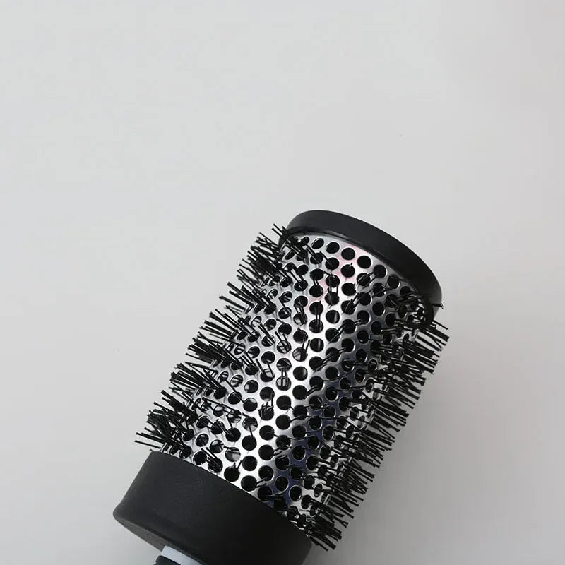 Hair Styling Hair Brush Nylon Comb Cylinder Curly Hair Rolling Comb Thermal Aluminum Tube Round Barrel Hair Comb Curly Tool
