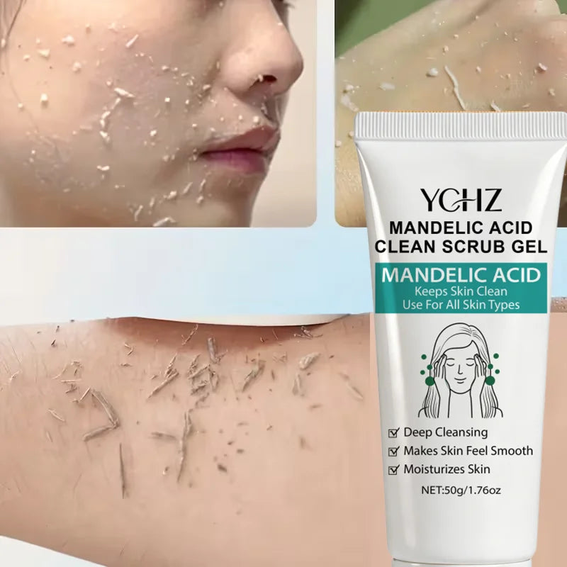 50g Mandelic Acid Cleansing Gel——Deeply Cleanses and Unclogs Pores, Contains Aloe Vera and Rose Essence, Makes Skin Smooth and Delicate, Suitable for All Skin Types