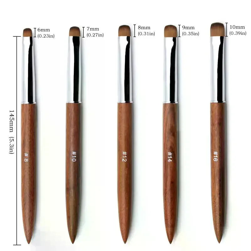 French Nail Art Brushes Flowers Drawing Pen Versatile Nail Drawing Pen Nail Tools Sandalwood Handle Manicure Pen