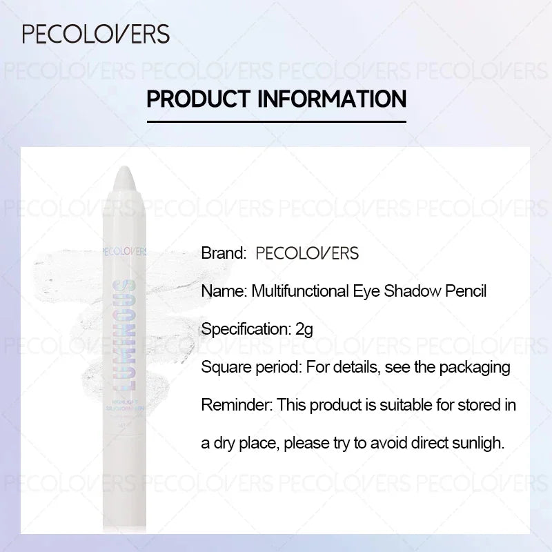 1PC Pearl Matte Waterproof Eyeshadow Pen, Highlighter, Smooth Application, Brown, Convenient, Ideal Christmas, Halloween Gift