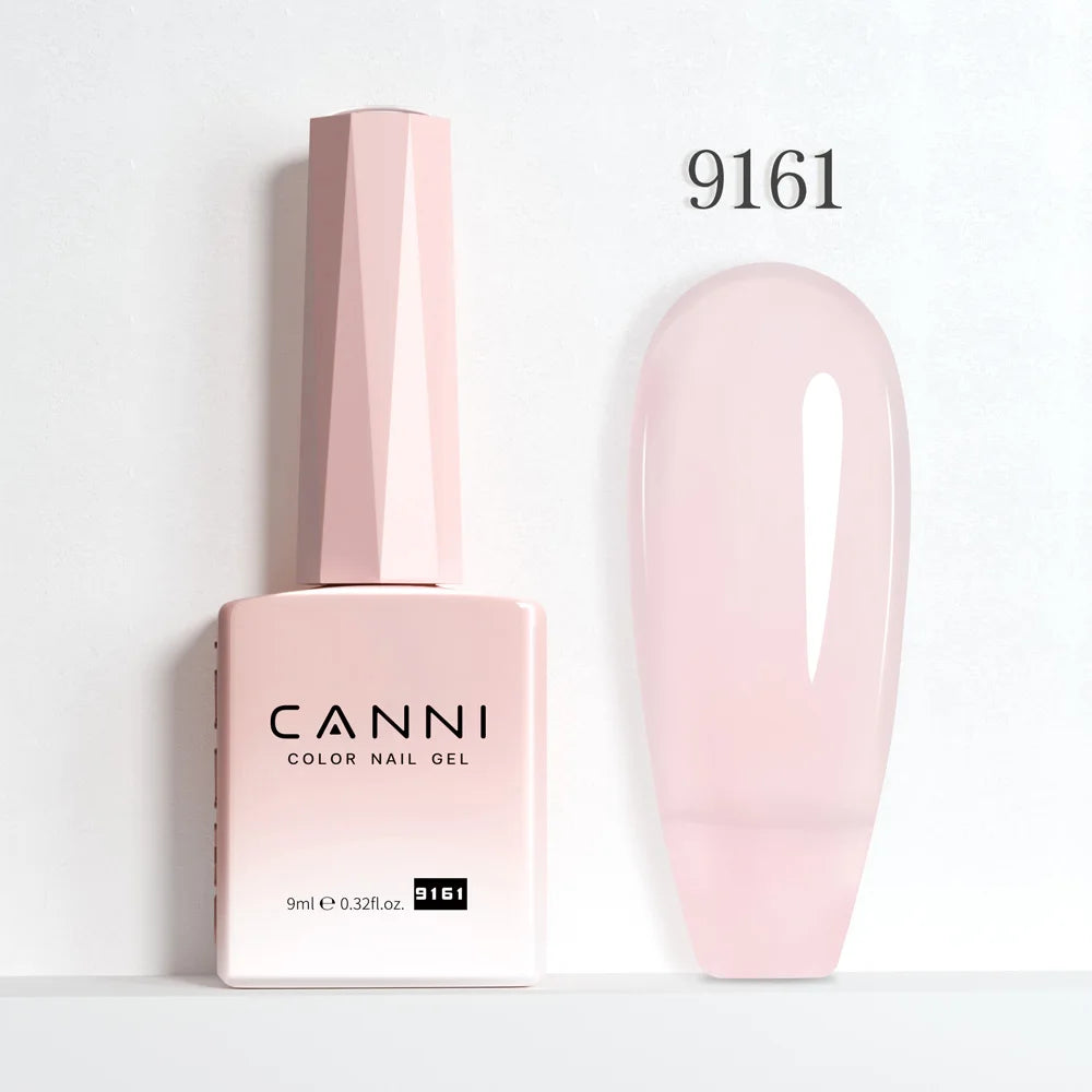 Canni Nail Gel Polish Jelly Nude Color HEMA FREE TPO FREE 9ml Transparent Semi Permanent Natural Nude French Nail Gel Lacquer