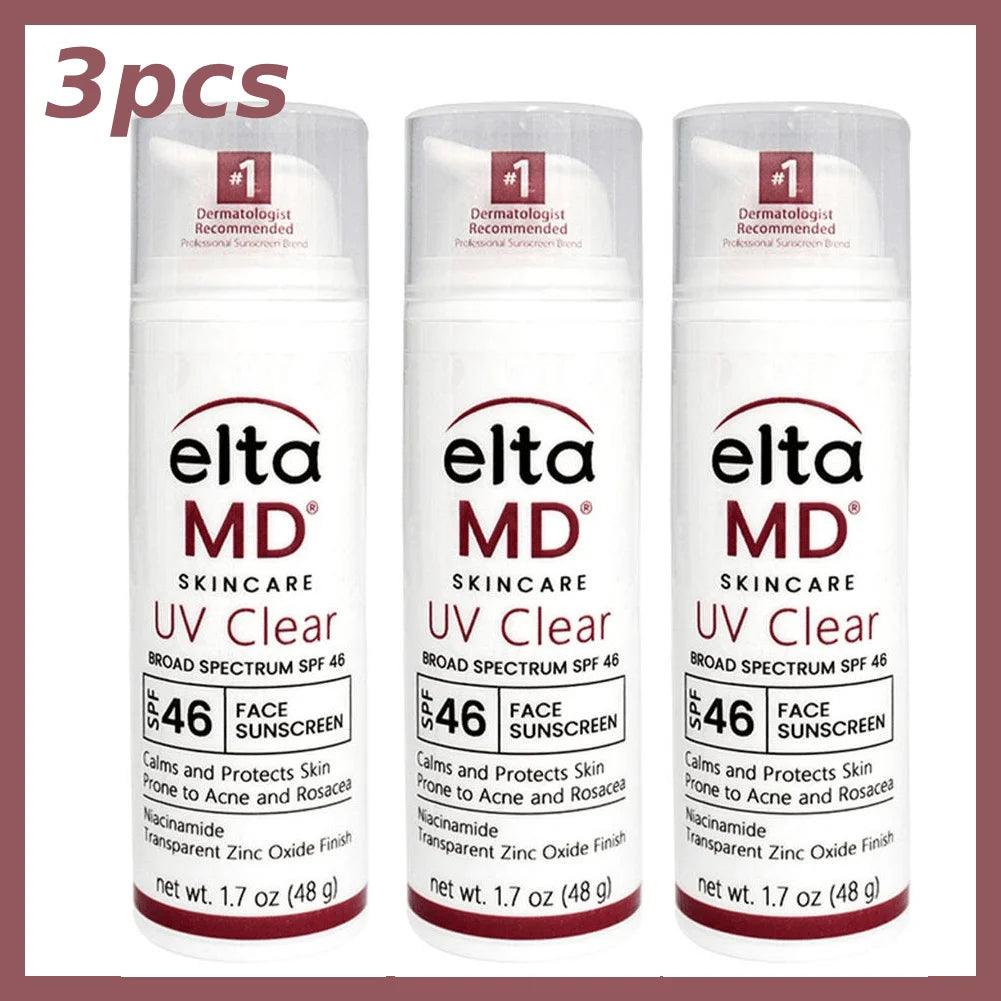 Eltamd 48ml Facial Sunscreen SPF46 UV Sunscreen Anti-Radiation Waterproof&sweatproof Non-greasy for Sensitive and Acne ProneSkin