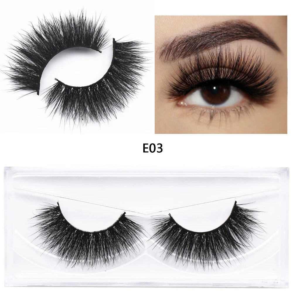 Mink Fake Eyelashes 3D Mink Lashes Natural Long False Eyelash Cruelty-free Mink Hair Fluttery False Lashes Makeup D101 Lash Gift