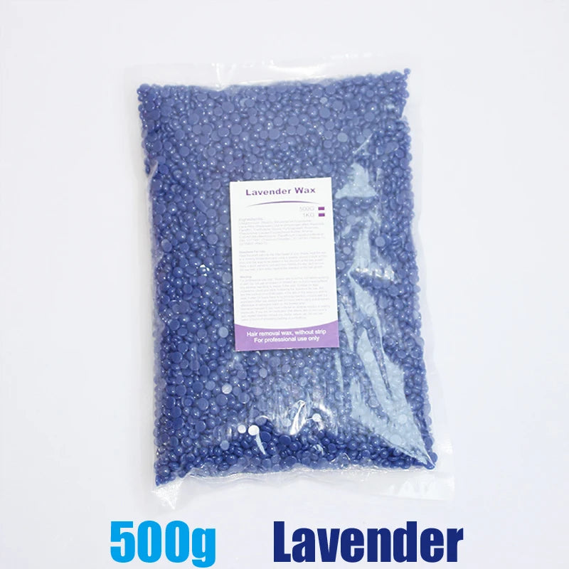 500g/1000g Depilatory Wax Beans Hot Film Painless Waxing Beads Hard Wax Beans Heating Wax Machine Bikini Face Body Hair Removal