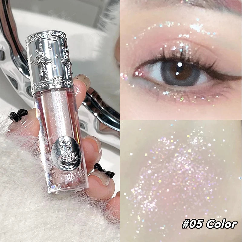 ART VALUE Pearlescent Liquid Eyeshadow Fine Shimmer Shadow Waterproof Glitter Highlighter Brightening Powder Female Makeup Tools