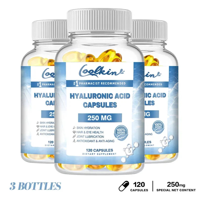 Hyaluronic Acid Capsules - Promote Firm Skin, Strong Nails & Hair, Healthy Joints, Antioxidant