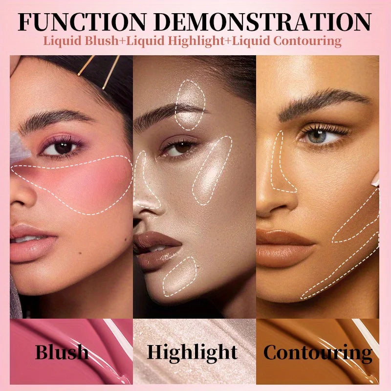 Easy to color and trim matte liquid blush naturally clear