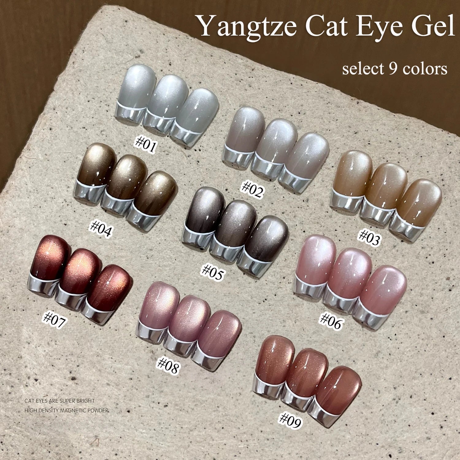 WS Black Glass Cat Magnetic Gel Nail Polish Punk Style Nail Art Manicure Varnis Semi Permanent Gel for Winter Nail Supplies