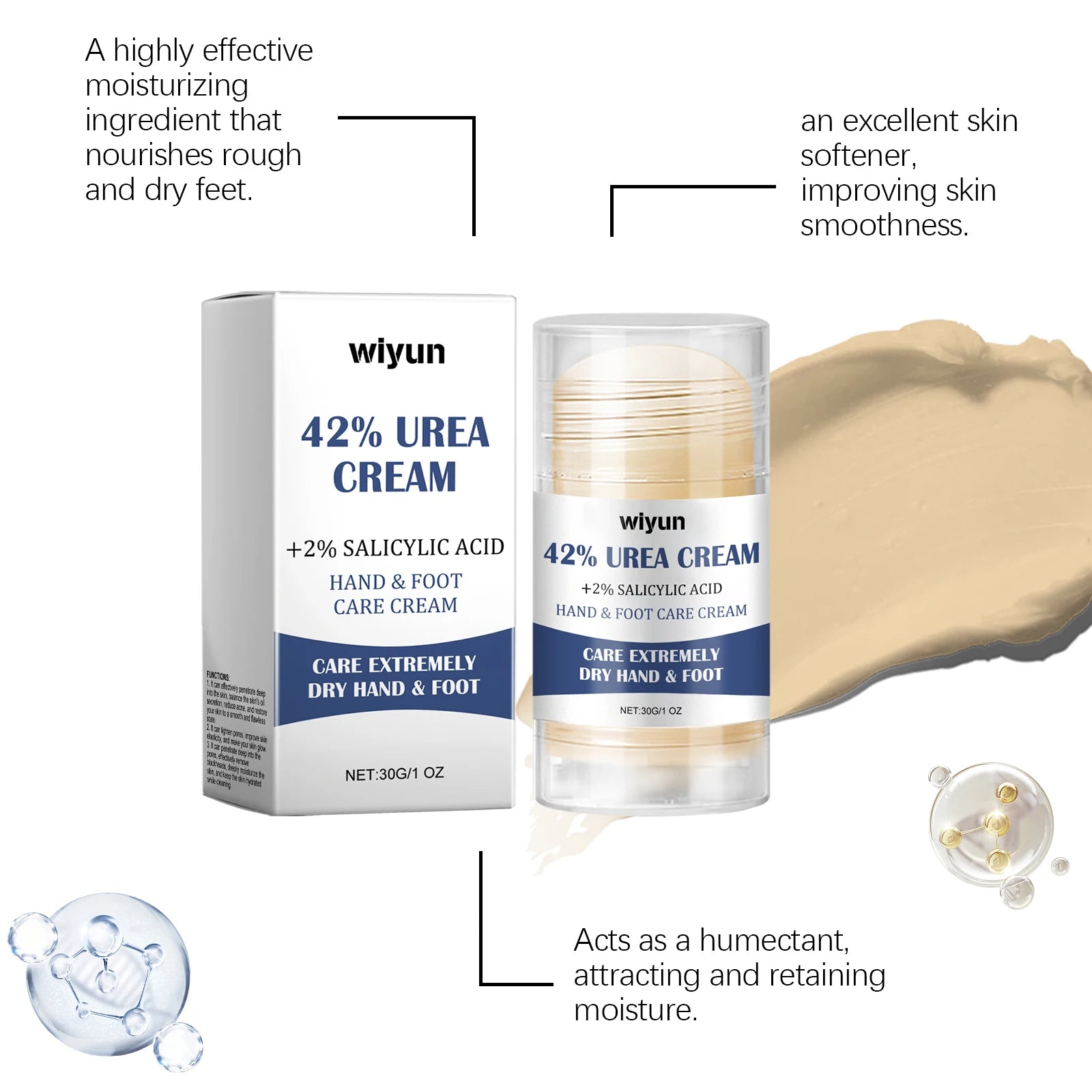 42% Urea Foot Cream + 2% Salicylic Acid Intensive Hydrating Foot And Hand Care Moisturizing Foot Cream And Hand Cream