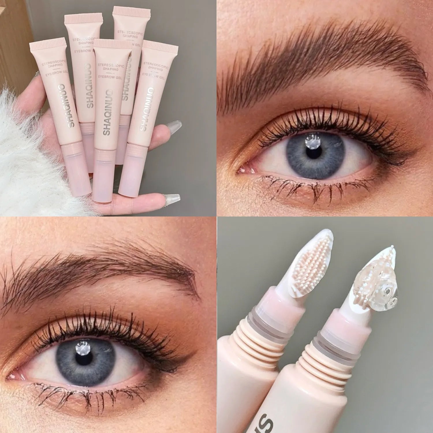 3D Lamination Brow Gel, SHAQINUO Waterproof & Smudge-Proof, Long Lasting Hold, Feathered Eyebrows, Affordable