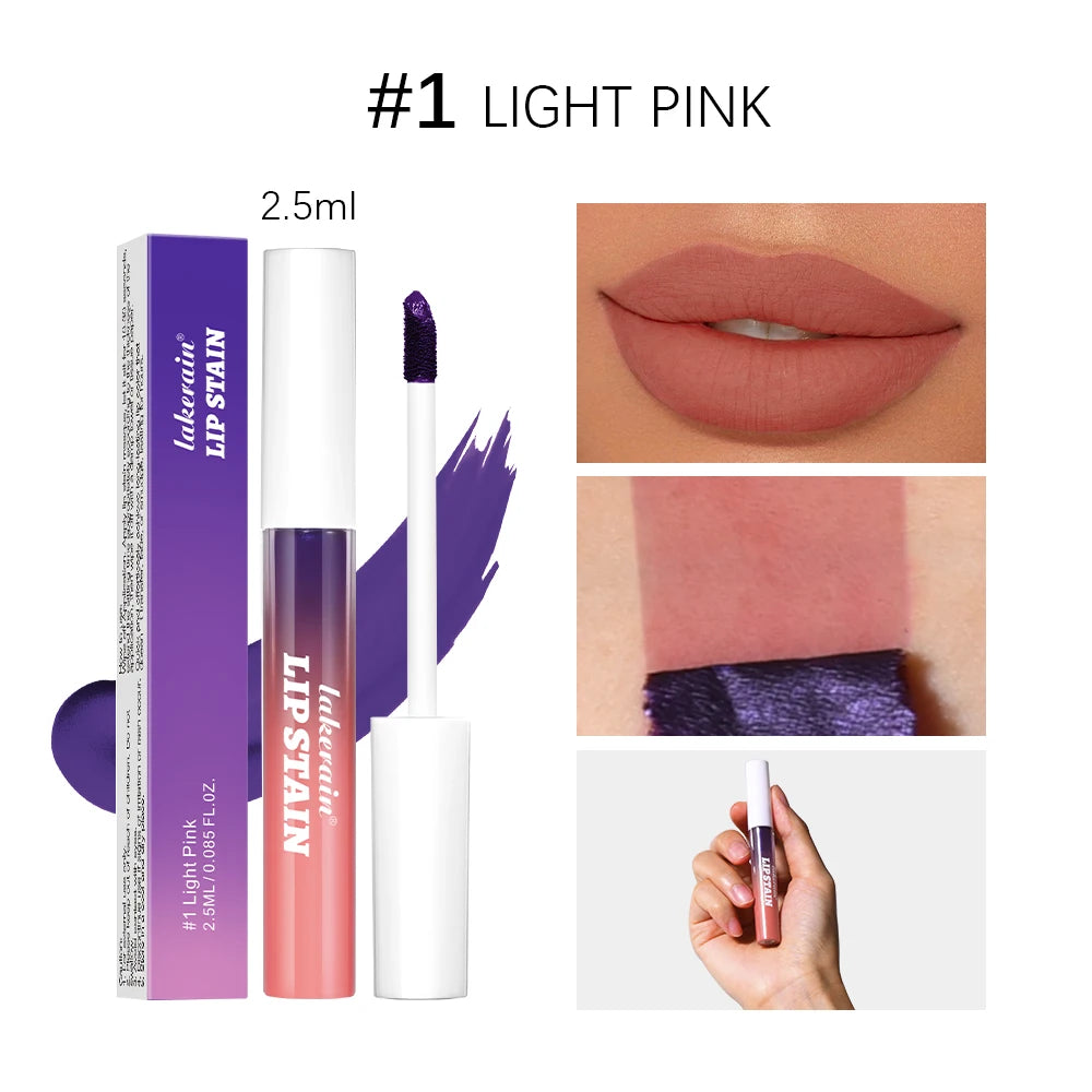 Lakerain Peel-off Lip Gloss Matte Natural Mist Lip Tinted Waterproof Long Lasting Lipstick Makeup Tear Contour Stain Cosmetics