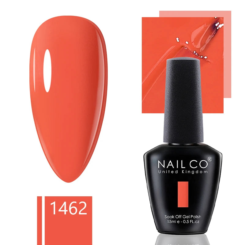 NAILCO 15ml Dark Gel Nail Polish Semi-permanent Varnish Hybrid UV Nails Art Glitter Colors Gel Polish Manicure Enamels For Nails