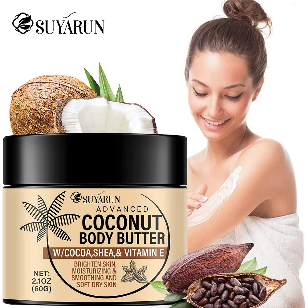 SUYARUN Deep Moisturizing Cream for Dry Skin, Organic Hydration with Coconut Oil, Fast Absorbing, 24 Hour Nourishing.