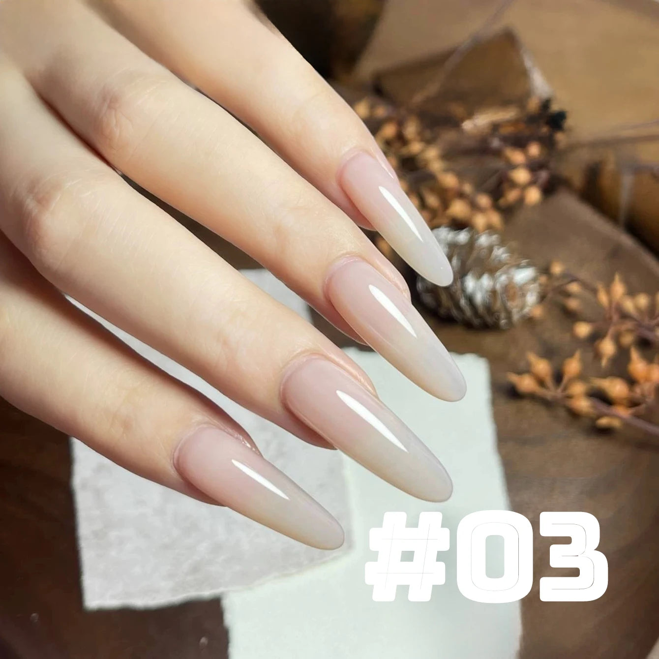 MN 2026 New 1-8PCS Fall Nails Popular Pure Desire Blush Jelly Gel Nail Polish Pink Nails Red Nails Ice-Clear Nude Nail Polish