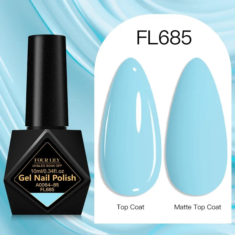 10ml Gel Nail Polish 162 Colors Nail Supplies Vernis Semi Permanent Nail Art Manicure Soak Off LED UV Gel Nail Varnishes Summer