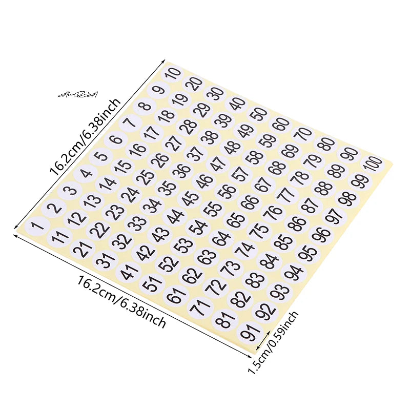 15 Sheets Nail Polish Number Stickers 1-200 Gel Varnish Label for Glue Bottle Lipstick Nails Tip Display Manicure Tool