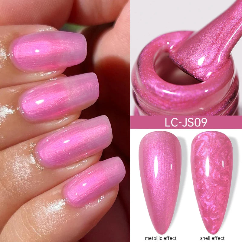 LILYCUTE 7ML Auroras Glitter Thermal Gel Nail Polish Temperature Color Changing Semi Permanent Soak Off Nail Art UV Gel Varnish