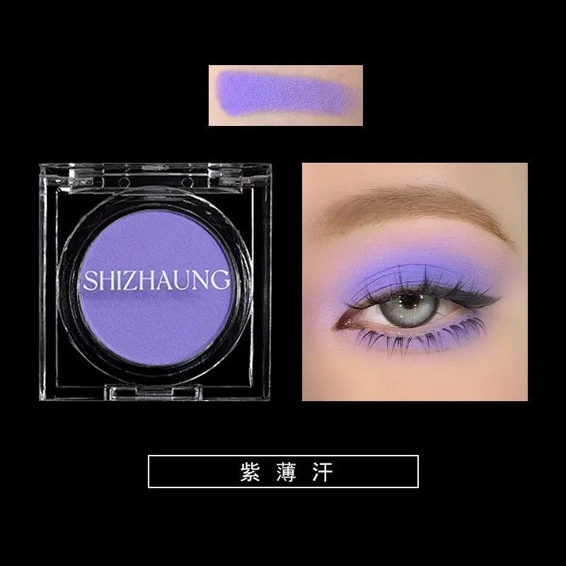 Monochrome Eyeshadow, Matte Color, High Saturation, High Color Rendering, White Fine Glitter, High-gloss Eye Makeup, Chameleon