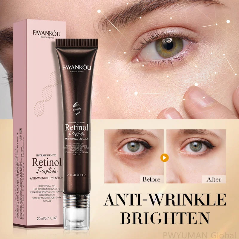 Retinol Anti Wrinkle Eye Serum Peptide Remove Dark Circles Eye Bags Puffiness Cream Moisturizing Repairing Korean Skincare New