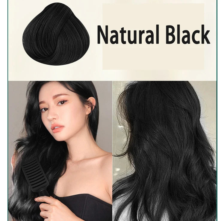 Mokeru Natural Organic Brown Hair Color Permanent Hair Coloring Shampoo Long Lasting Hair Dye Shampoo For Women Professional Dye
