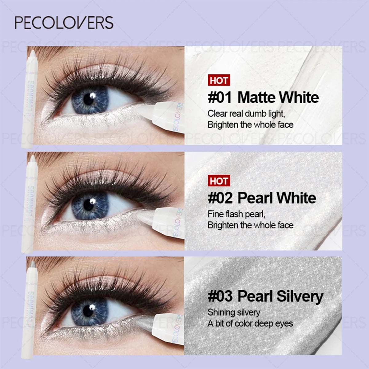 1PC Pearl Matte Waterproof Eyeshadow Pen, Highlighter, Smooth Application, Brown, Convenient, Ideal Christmas, Halloween Gift