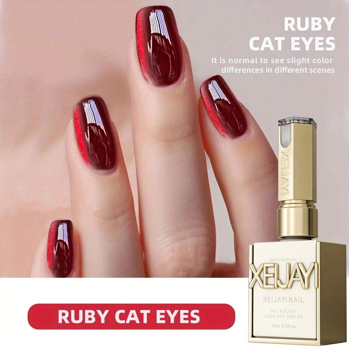 XEIJAYI 15ML Cat Eye Nail Polish Gel Phototherapeutic Gel Soak Off Nail Magnetic Gel Polish Nail Art DlY For Salon At Home