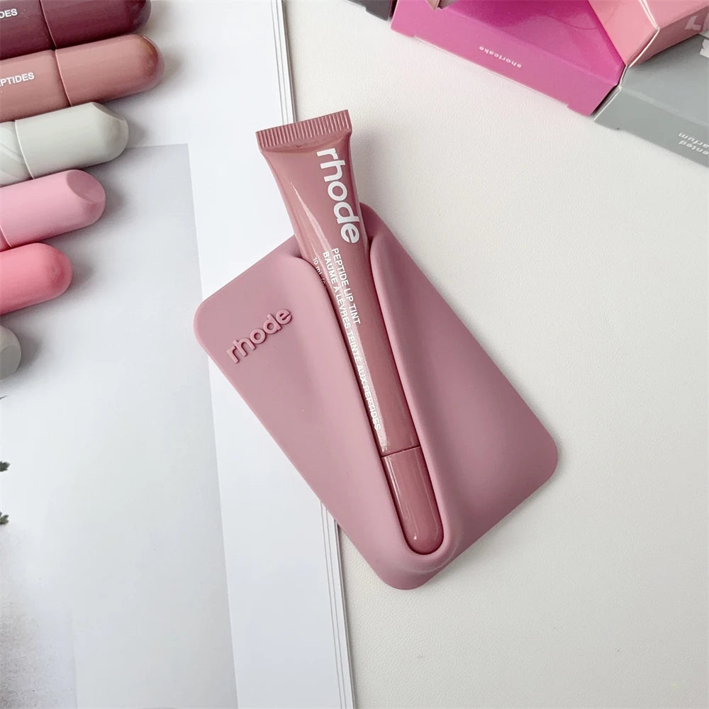 Rhode New Style Lip Gloss Ribbon Color Magnetic Snap-on Lipstick Stand Holder Makeup Limited Edition Long Lasting Lip Glosses