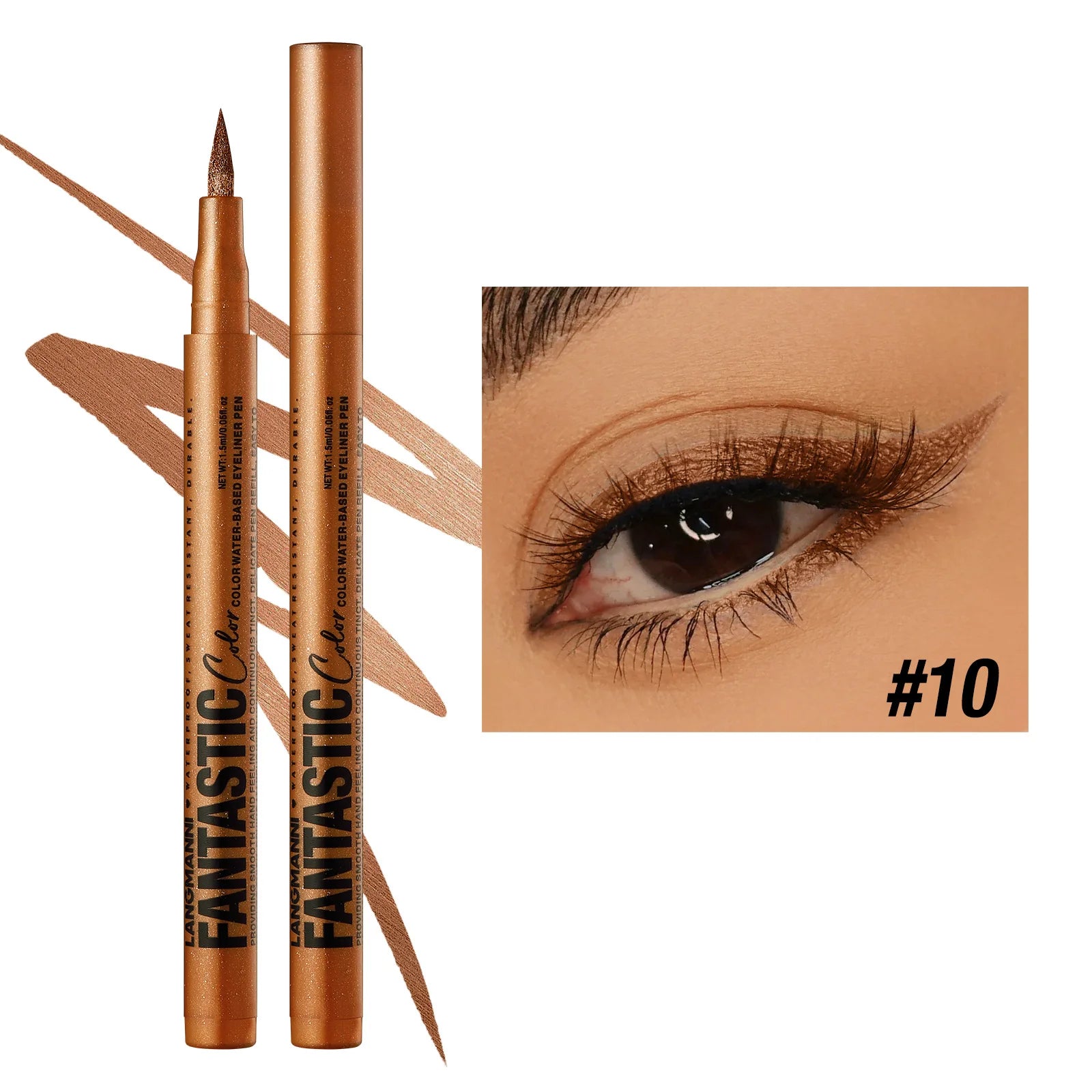 Matte Dark Purple Red Eye Liner Makeup White Liquid Eyeliner Quick-Drying Waterproof Eyeliner Pencil Long-Lasting 12 Color Eyes