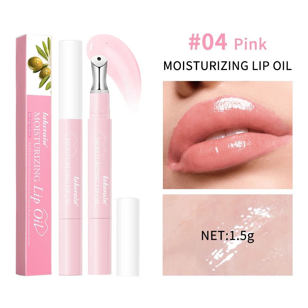 Lakerain Moisturizing Lip Oil Exfoliating Fading Lip Lines Lip Primer Before Makeup, Small Stick Lip Oil Essence Pen Design 1.5g