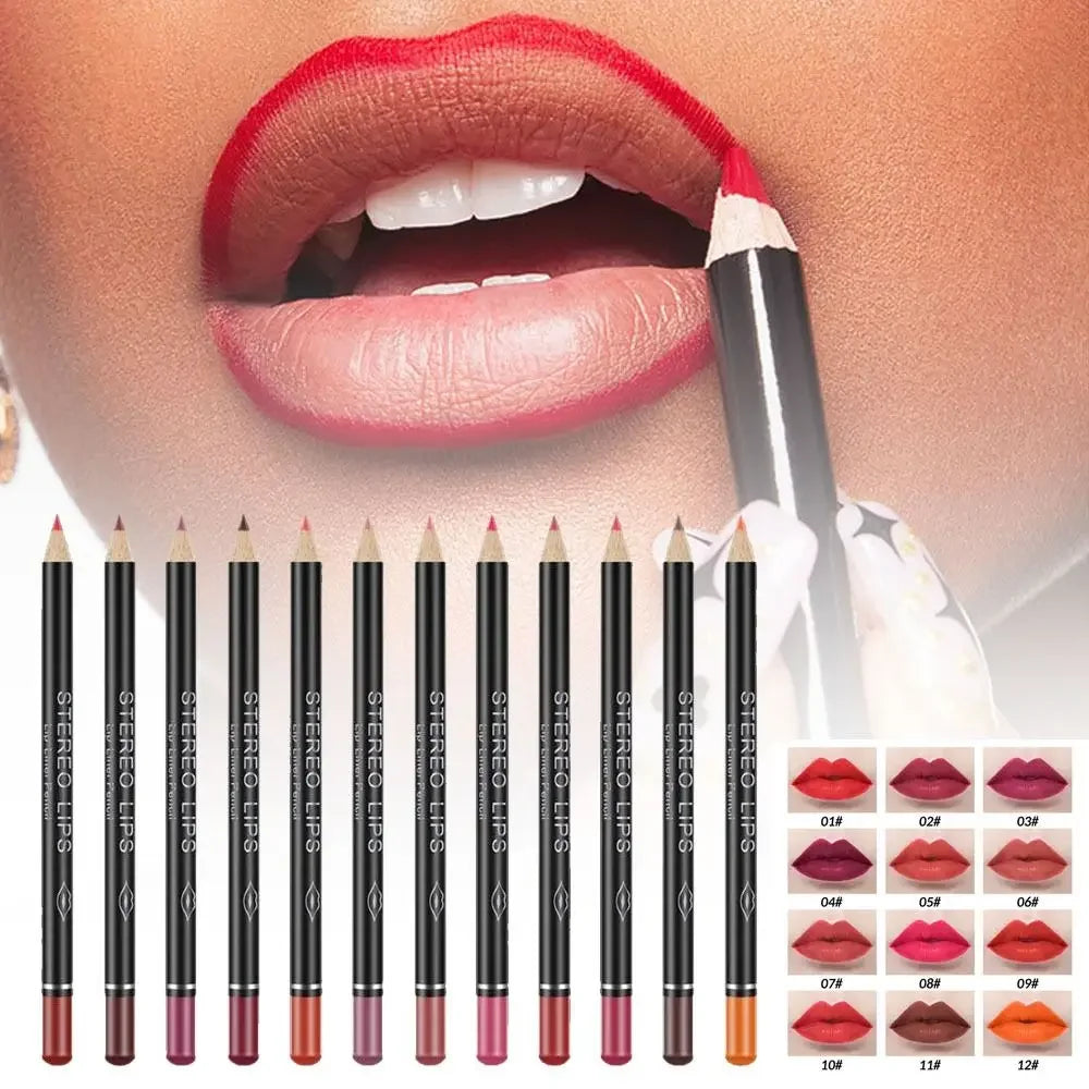 Luxury Long-Lasting Matte Lip Liner Plumping Lip Perfect Outline Filling Makeup Lipliner Waterproof Smooth Lipstick Pencil
