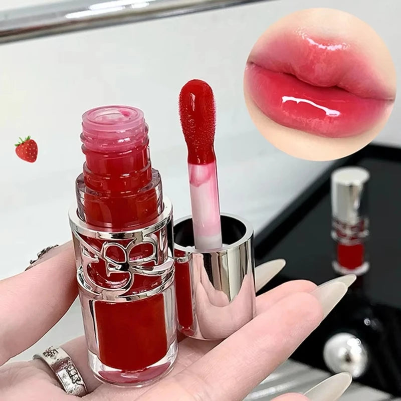 Clear Glass Shine Lip Gloss Mirror Watery Moisturize Plumper Long Lasting Lip Tint Juicy Lip Oil Gloss Stain Makeup