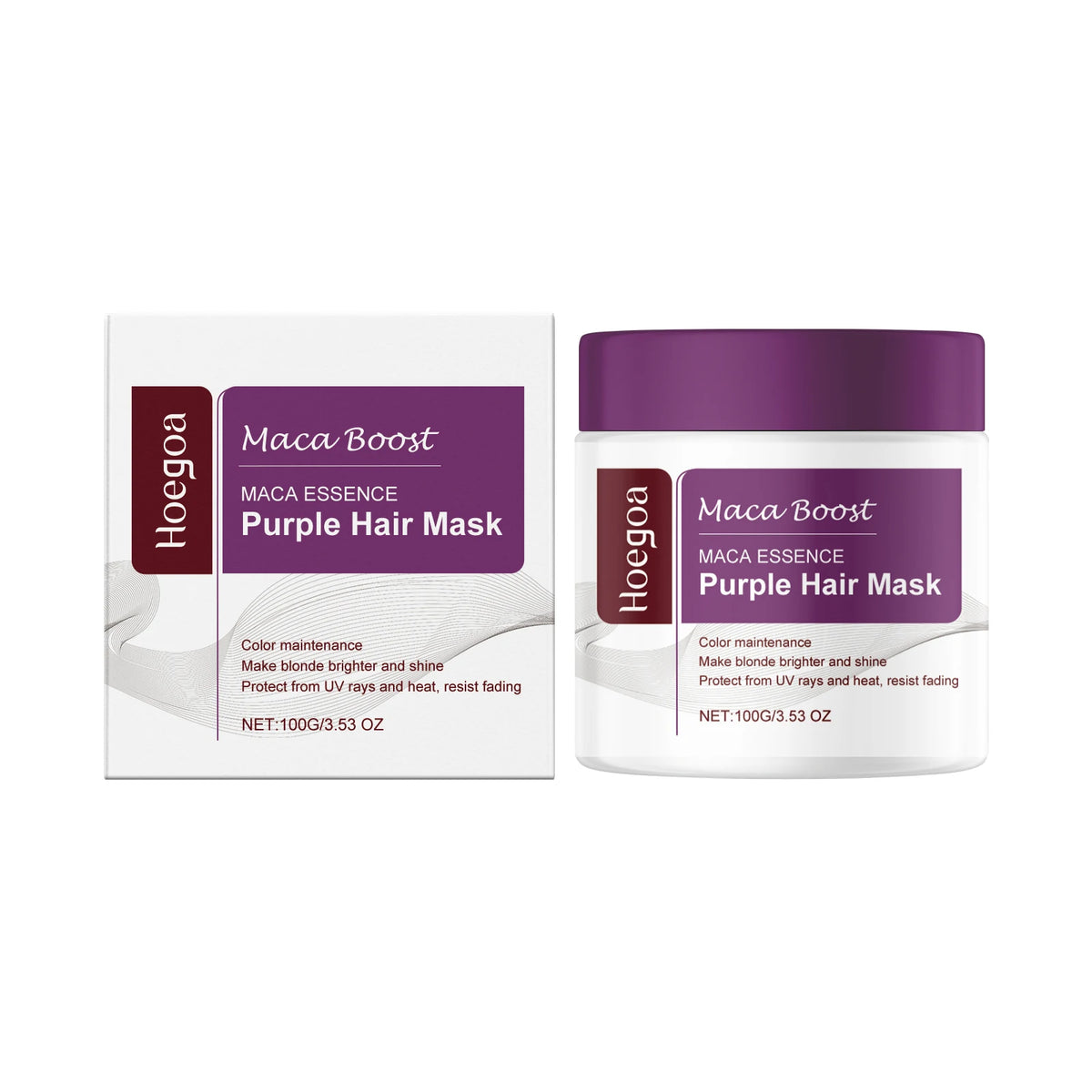 Purple Hair Mask Moisturizing Strengthen Hair Color Protection Reduce Frizzy Damage Hair Care Product Soft Straightening Shampoo