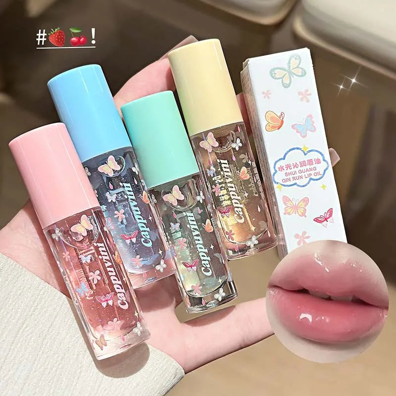 1/3pcs Moisturizing Jelly Mirror Water Lip Gloss Set Lasting Transparent Hydrating Plumping Clear Lip Oil Korean Makeup Lip Care