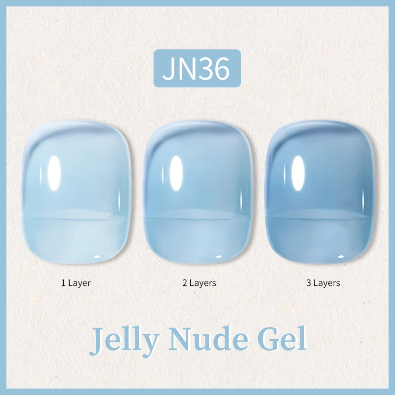 BORN PRETTY 10ml Glitter Pink Nude Jelly Nail Gel Polish Varnis Semi-permanent Sheer Translucent UV LED Soak Off Gel Polish