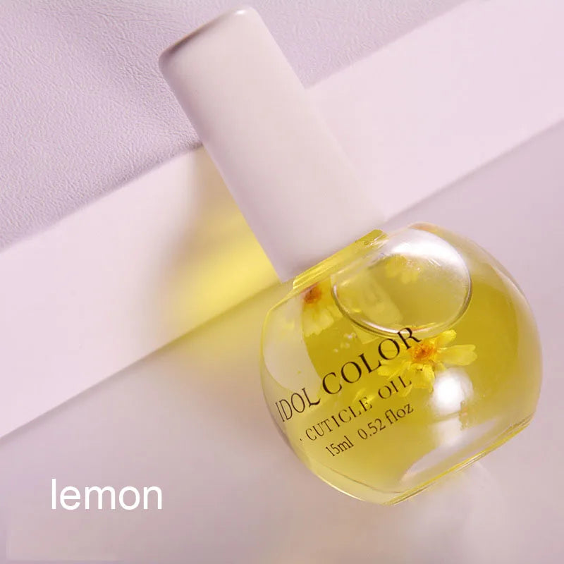 15ML Dried Flower Cuticle Nutrient Oil Nourish Repair Damaged Nails Nail Care Oil Treatment  Moisturizes Strengthen Bright Nails