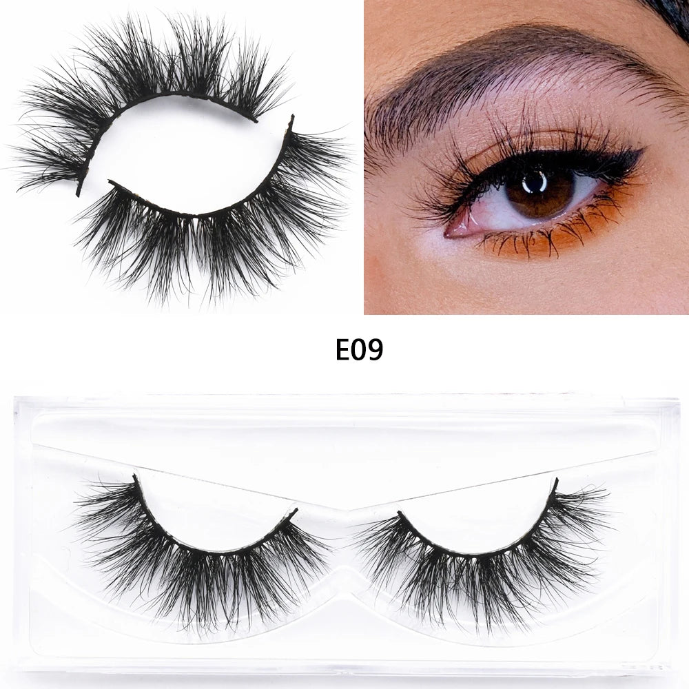 Mink Fake Eyelashes 3D Mink Lashes Natural Long False Eyelash Cruelty-free Mink Hair Fluttery False Lashes Makeup D101 Lash Gift