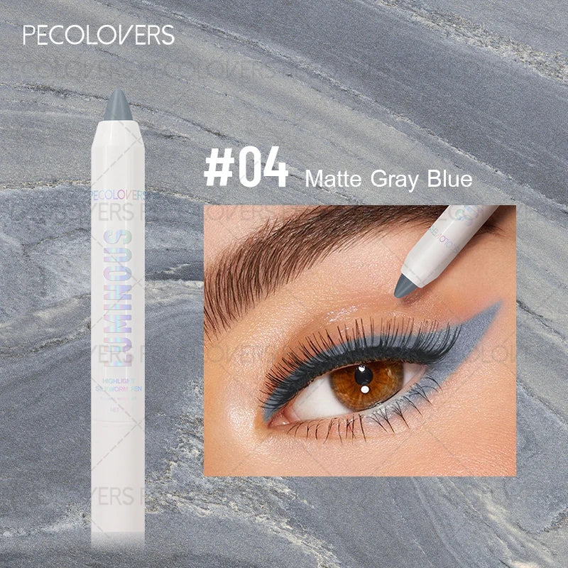 1PC Pearl Matte Waterproof Eyeshadow Pen, Highlighter, Smooth Application, Brown, Convenient, Ideal Christmas, Halloween Gift