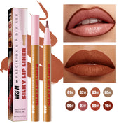 Longwear Liquid Lip Liner Waterproof, 24 Hour Long Lasting Lip Liner Stain Marker Pen, 2-in-1 Matte Semi Permanent Lipliner
