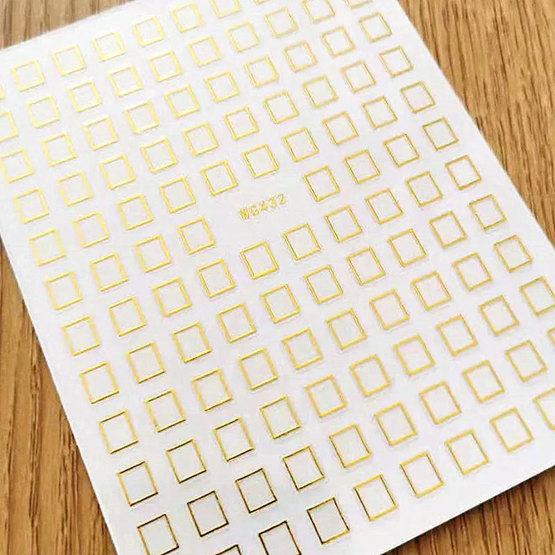 Shiny Gold Star Moon Sun Nail Stickers for Manicure Accessories Heart Feather Animals Printing Self Adhesive Nail Wrap