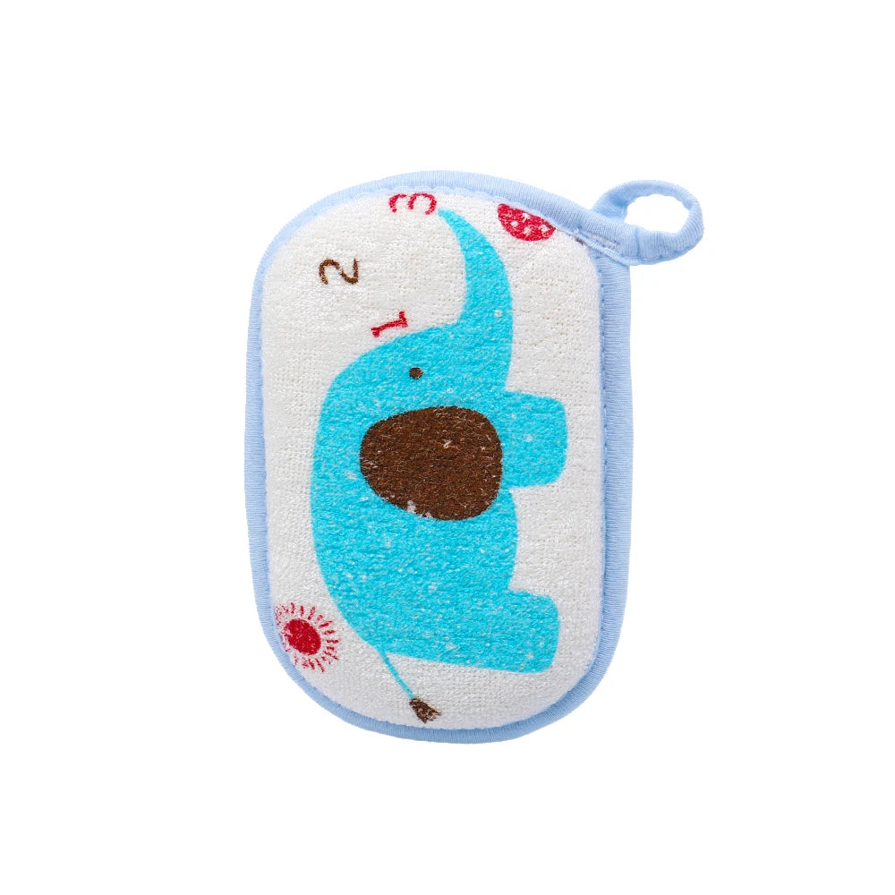 1 Piece Cartoon Animals Towel Fabric Baby Accessories Bath Brushes Soft Newborn Soft Cartoon Bear Children Infant Spong Enfant