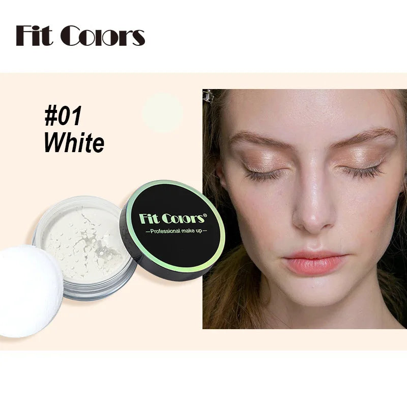 Waterproof Loose Powder Makeup Setting Powder Oil Absorbing Long Wear Finishing Powder for Flawless Smooth Skin