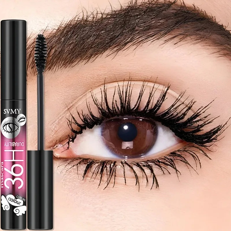 Fiber Mascara Black Thick Curly Lasting Waterproof Sweat-proof Lengthening Mascara Volumizing Natural Eye Lashe Extension Makeup