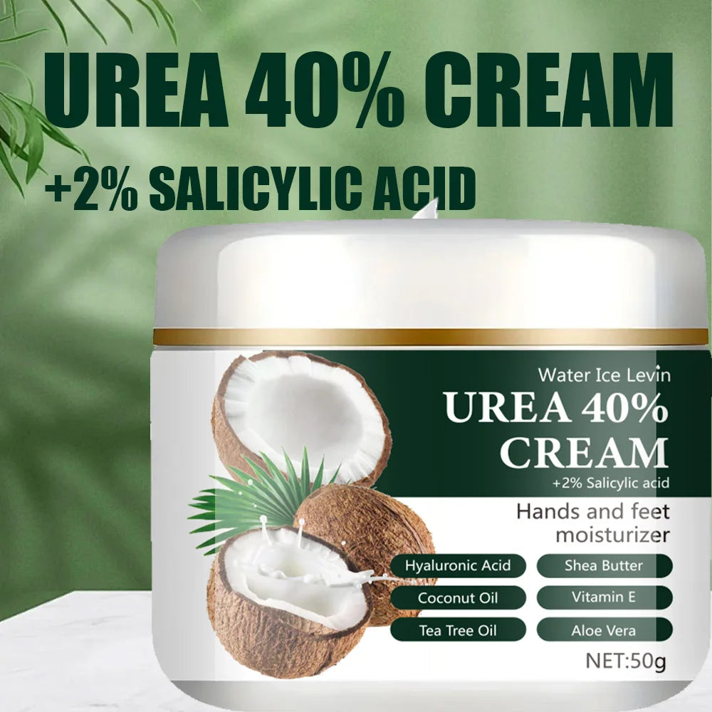 40% Urea + 2% Salicylic Acid Hand & Foot Cream – Lightweight, Fast-Absorbing Moisturizer for Dry Skin, Helps Lock in Moisture for Soft & Smooth Hands and Feet
