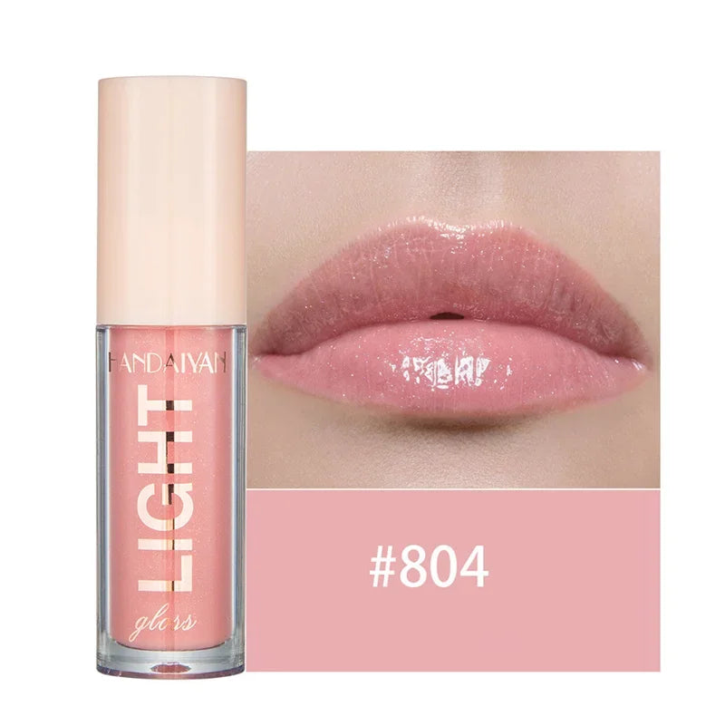 12 Colors Mirror Pearl Lip Gloss Long-lasting Moisturizing Shine Glitter Lip Glaze Waterproof Glass Liquid Lipstick Women Makeup