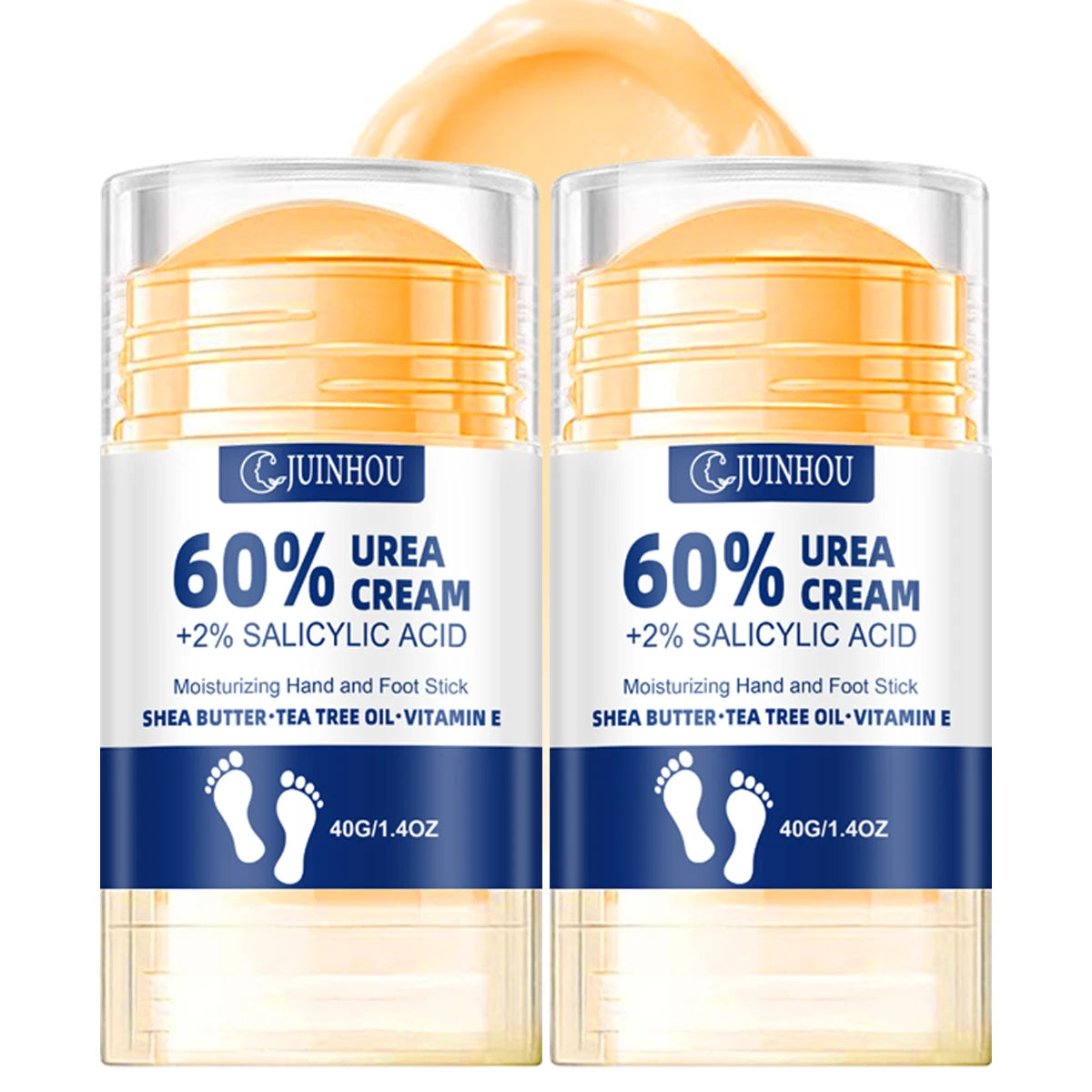 JUINHOU 60%Urea Hands and Feet Cream Powerful Repair Intensely Moisturizes Hand and Feet Refreshing and Non-greasy Portable