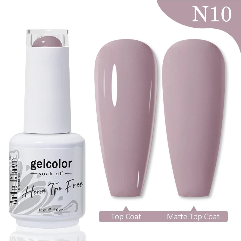 Arte Clavo 15ML Red Brown Color Gel Nail Polish Autumn Winter Nail Art Gel Nail Supplies Semi Permanent Soak Off UV Gel Varnish